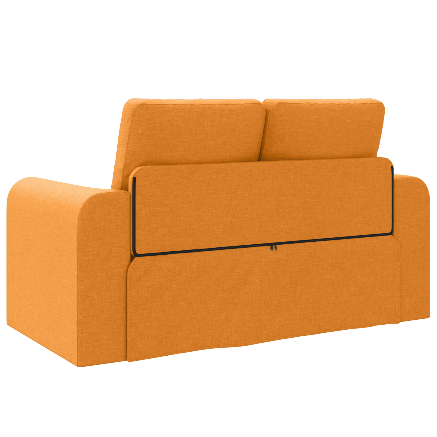 Sofá Chão Cama 2 em 1 Amarelo Escuro 148x71x83 cm Tecido