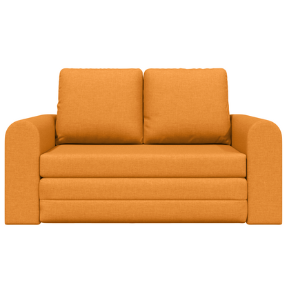 Sofá Chão Cama 2 em 1 Amarelo Escuro 148x71x83 cm Tecido