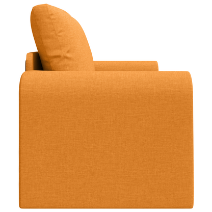Sofá Chão Cama 2 em 1 Amarelo Escuro 148x71x83 cm Tecido