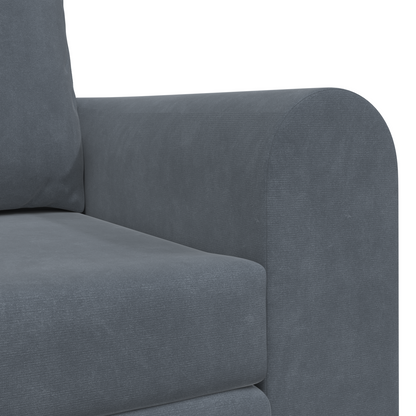 Sofá Cama de Chão 2 em 1 Cinza Escuro 148x71x83 cm Veludo