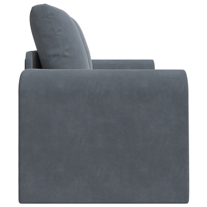 Sofá Cama de Chão 2 em 1 Cinza Escuro 148x71x83 cm Veludo