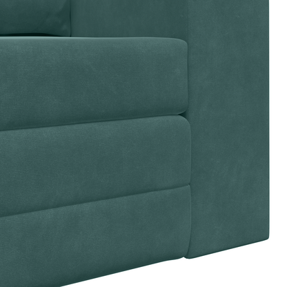 Sofá Cama 2 em 1 Verde Escuro 148x71x83 cm em Veludo