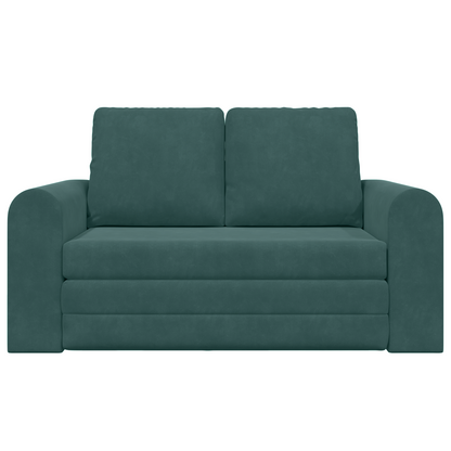 Sofá Cama 2 em 1 Verde Escuro 148x71x83 cm em Veludo