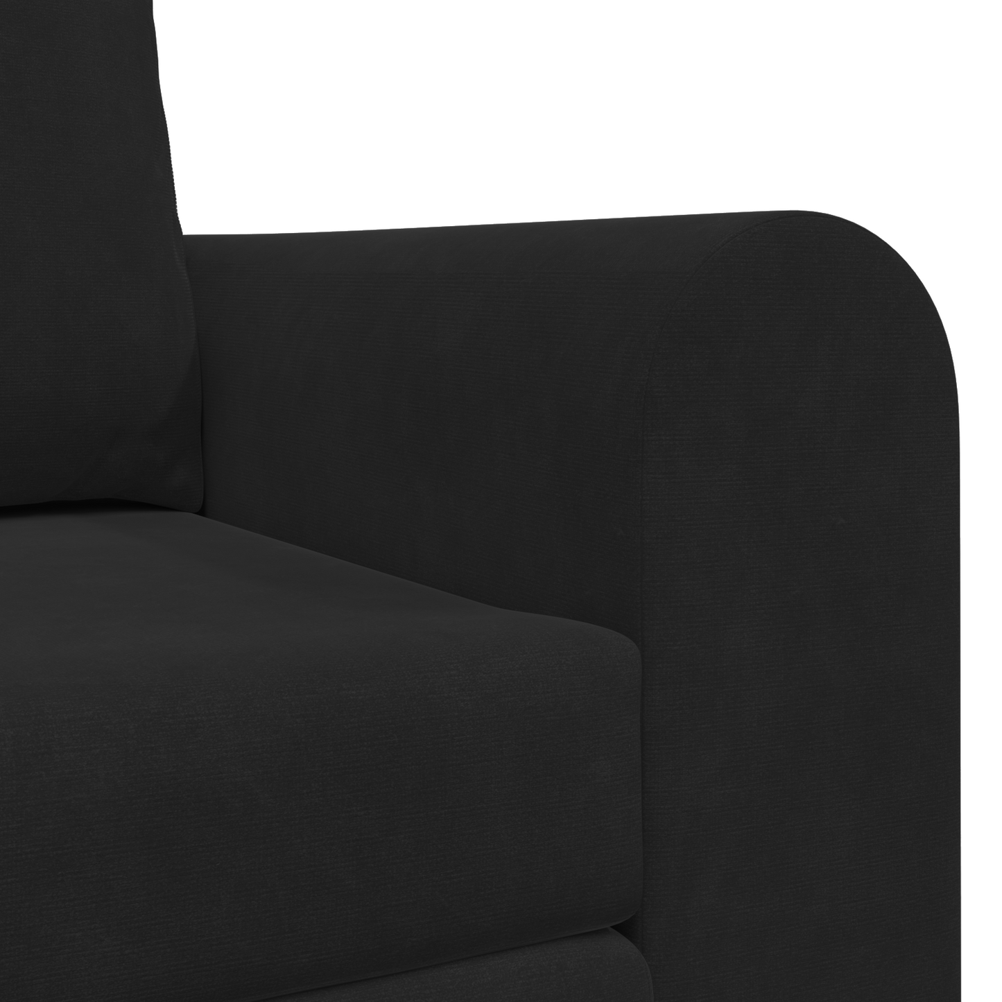 Sofá de Chão cama 2 em 1 Preto 148x71x83 cm Tecido