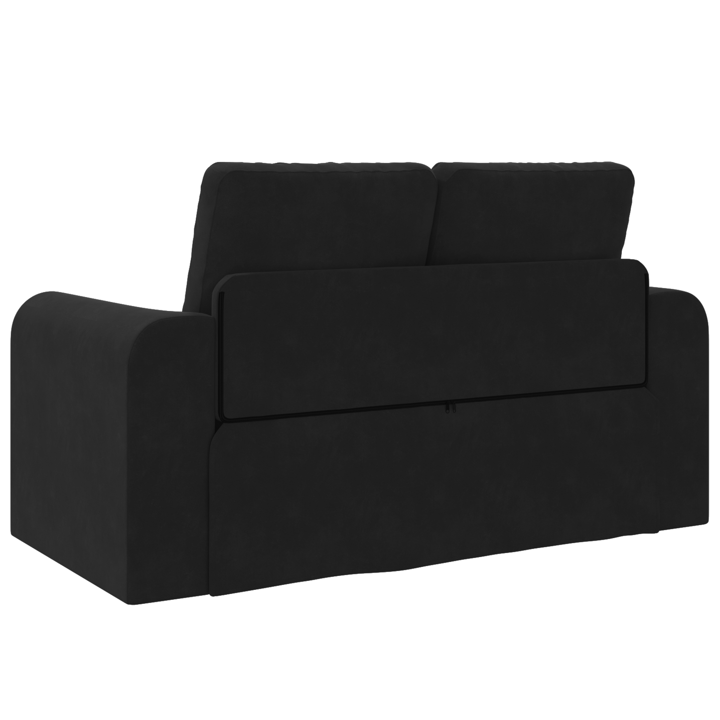 Sofá de Chão cama 2 em 1 Preto 148x71x83 cm Tecido