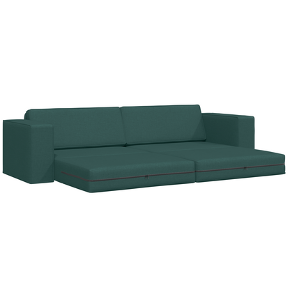 Sofá Cama de Chão 2 em 1 Verde Escuro 245x150x60.5 cm