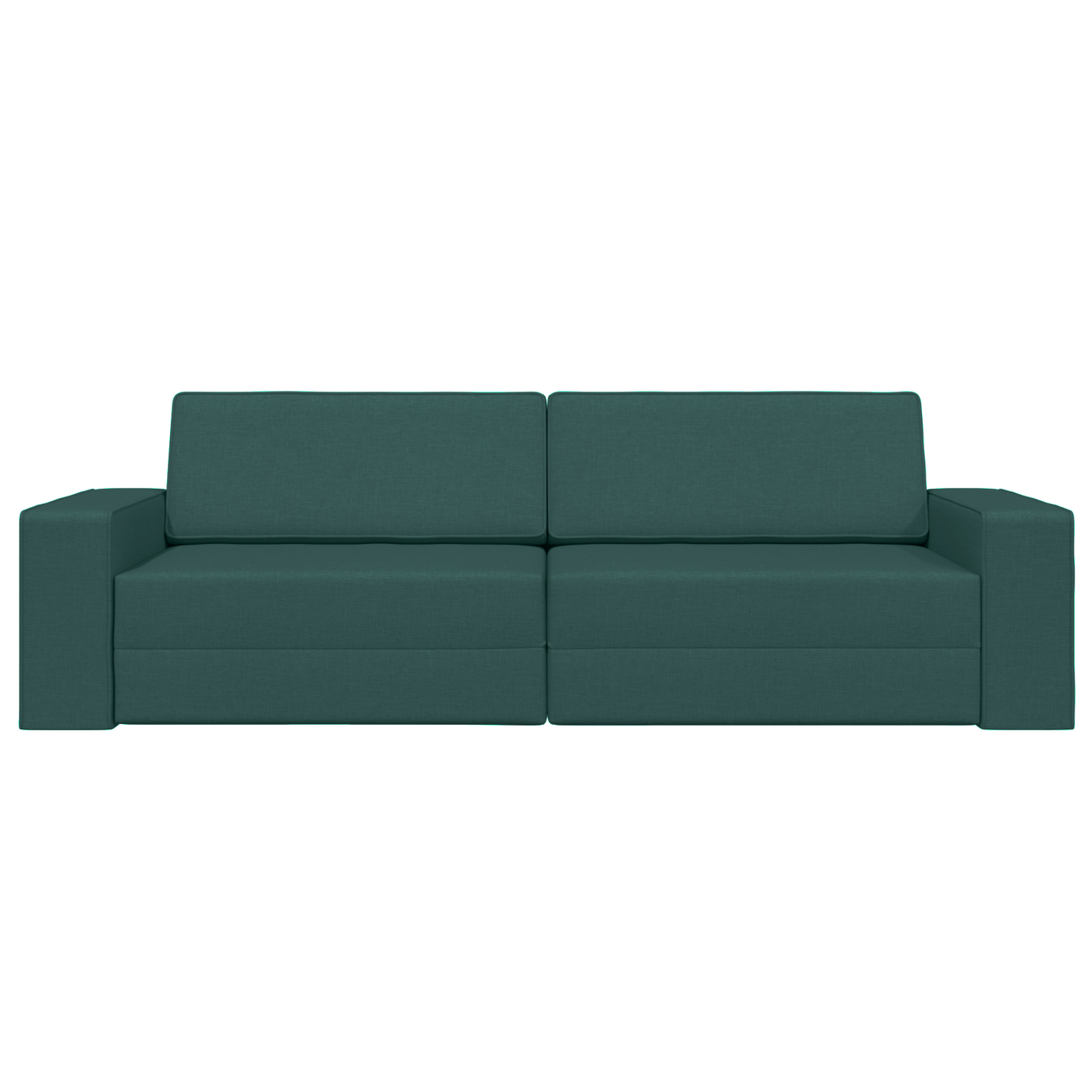 Sofá Cama de Chão 2 em 1 Verde Escuro 245x150x60.5 cm