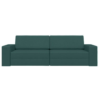 Sofá Cama de Chão 2 em 1 Verde Escuro 245x150x60.5 cm