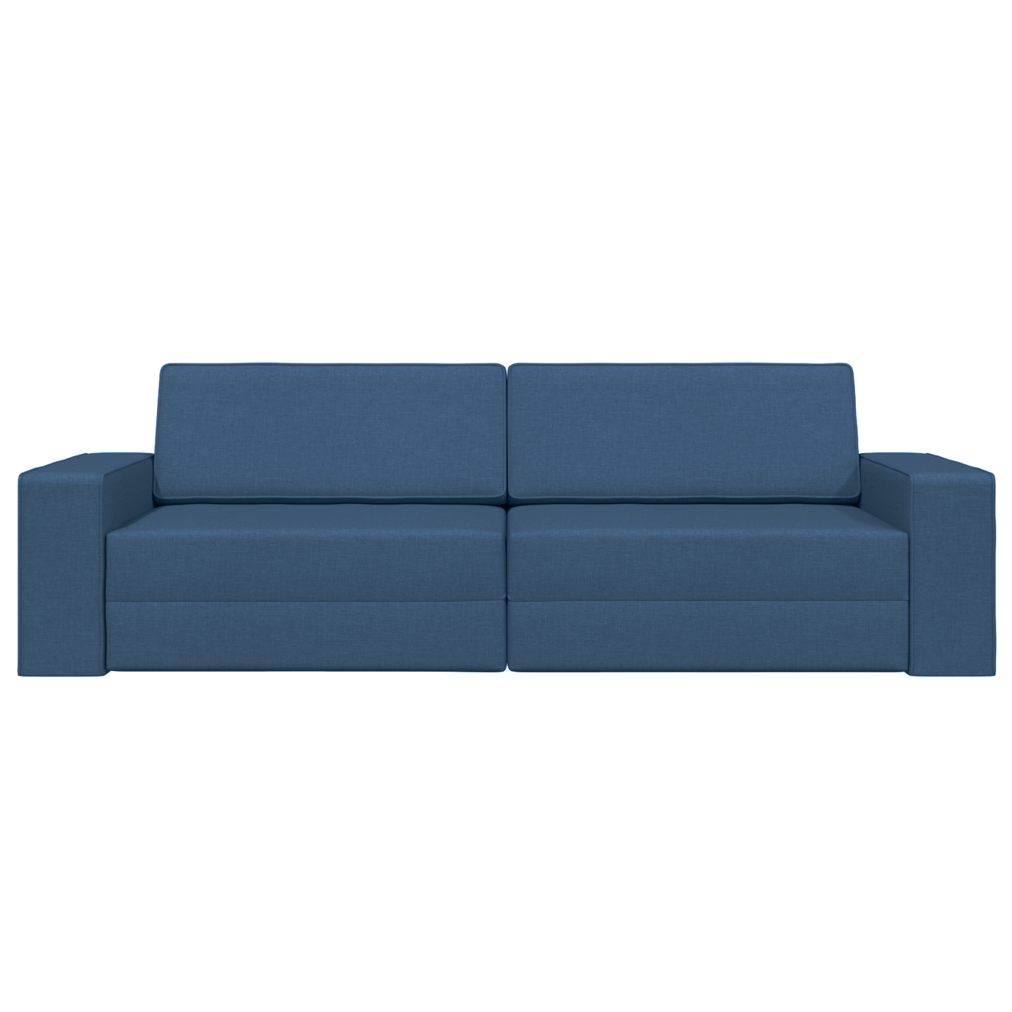 Sofá Cama de Chão 2 em 1 Azul 245x150x60,5 cm Tecido
