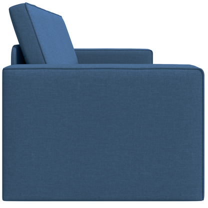 Sofá Cama de Chão 2 em 1 Azul 245x150x60,5 cm Tecido