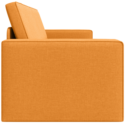 Sofá Cama de Chão 2-em-1 Amarelo Escuro 245x150x60.5 cm Tecido