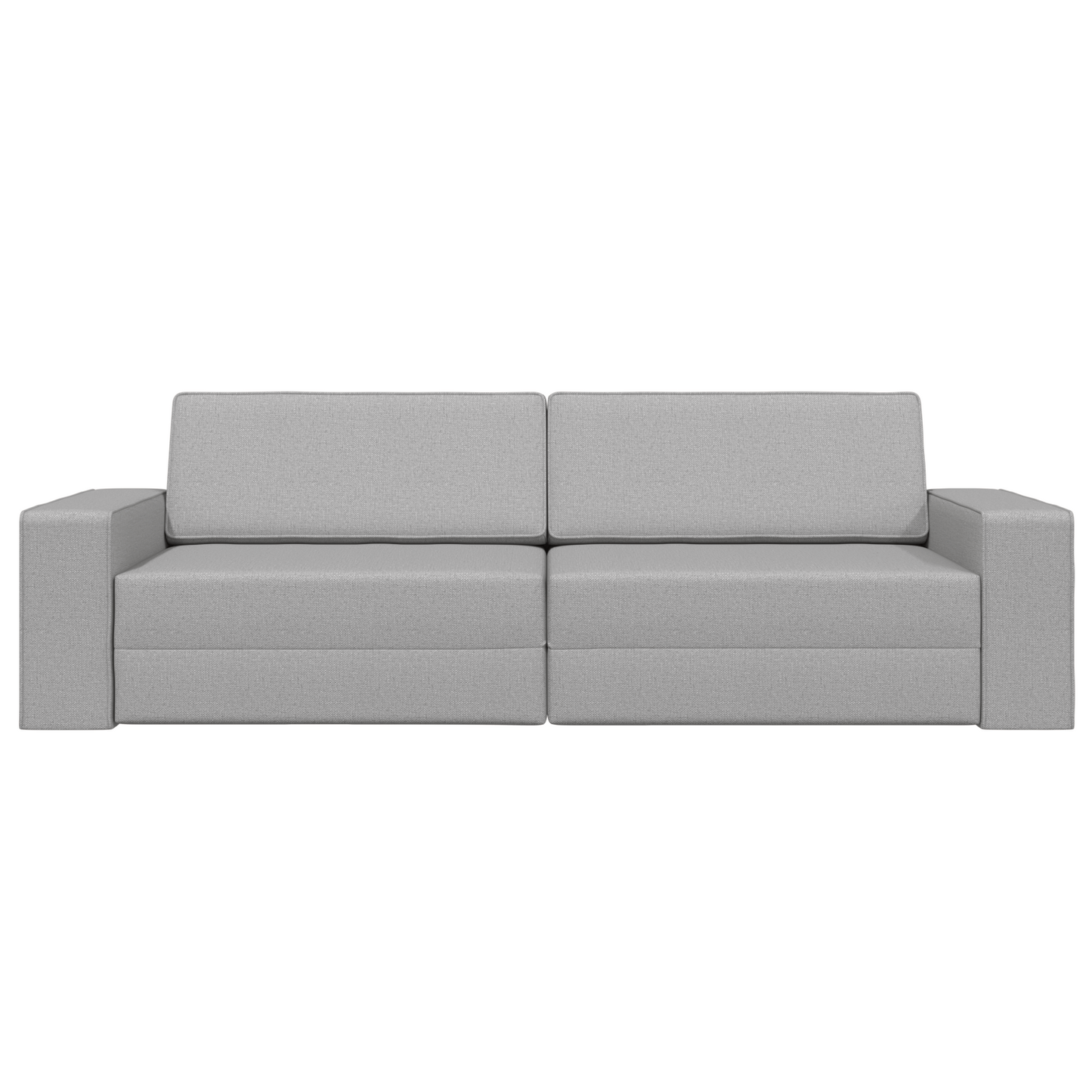 Sofá Cama 2-em-1 Cinza Nuvem 245x150x60.5 cm Tecido