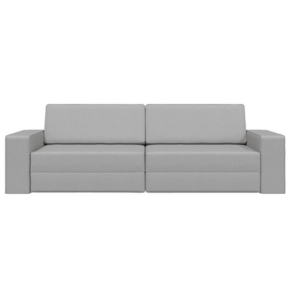 Sofá Cama 2-em-1 Cinza Nuvem 245x150x60.5 cm Tecido