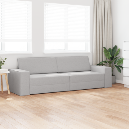 Sofá Cama 2-em-1 Cinza Nuvem 245x150x60.5 cm Tecido