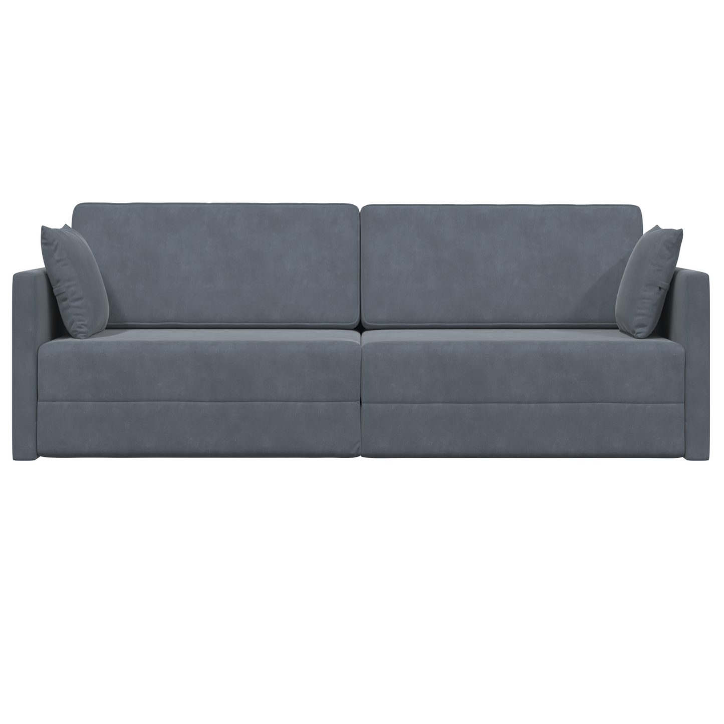 Sofá Cama 2 em 1 Cinza Escuro 213x144x60 cm Veludo