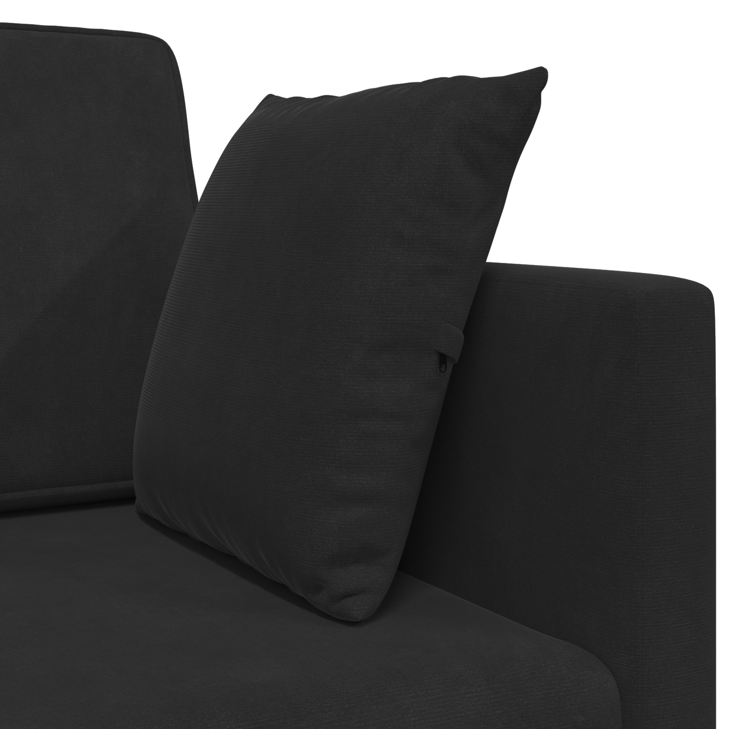 Sofá Cama de Piso 2-em-1 Preto 213x144x60 cm Poliéster