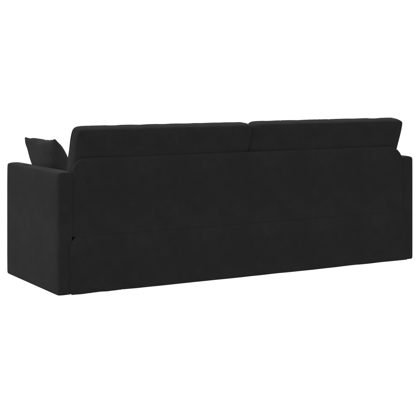 Sofá Cama de Piso 2-em-1 Preto 213x144x60 cm Poliéster