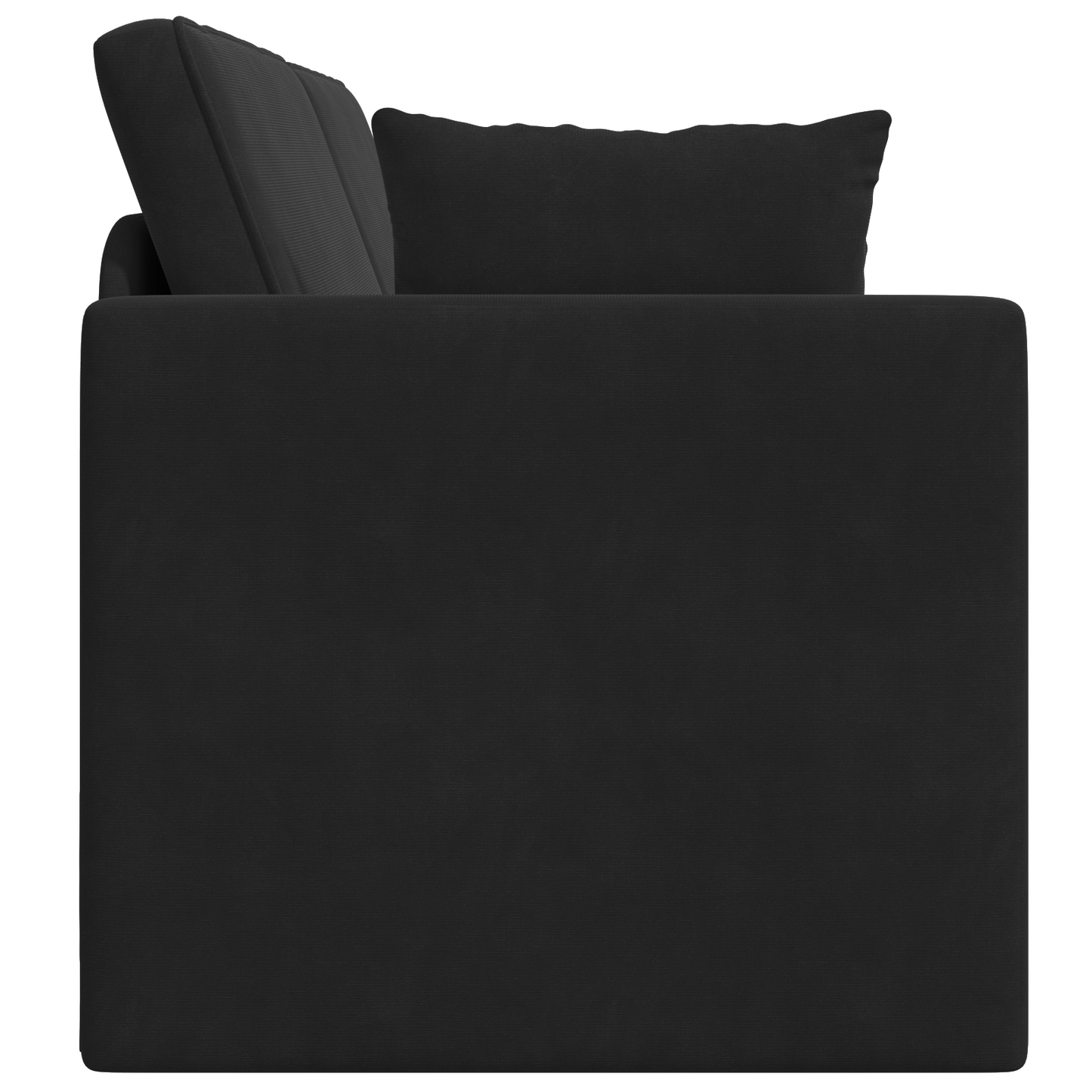 Sofá Cama de Piso 2-em-1 Preto 213x144x60 cm Poliéster