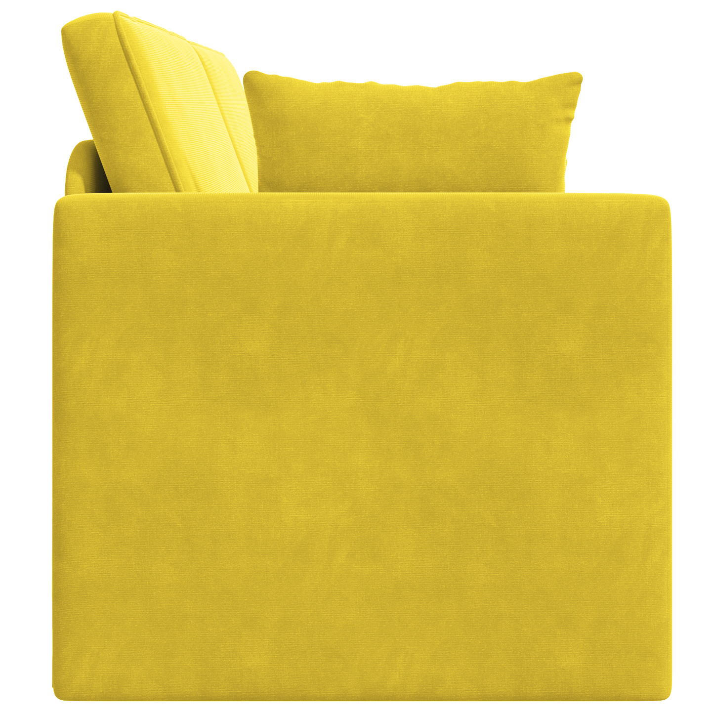 Sofá-Cama de Chão 2 em 1 Amarelo 213x144x60 cm Veludo
