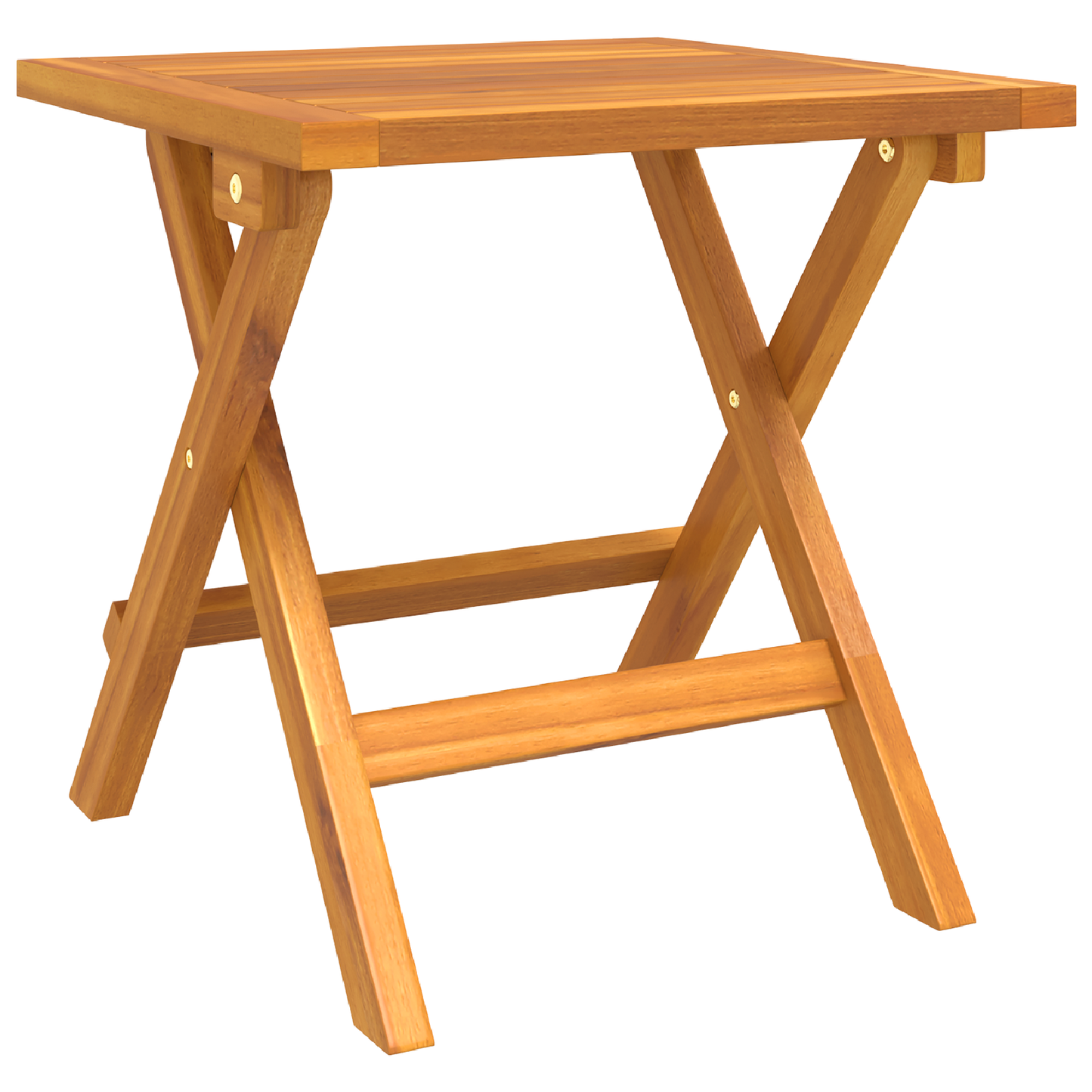 Conjunto de 3 Peças de Espreguiçadeira com Mesa Lateral em Madeira de Acácia