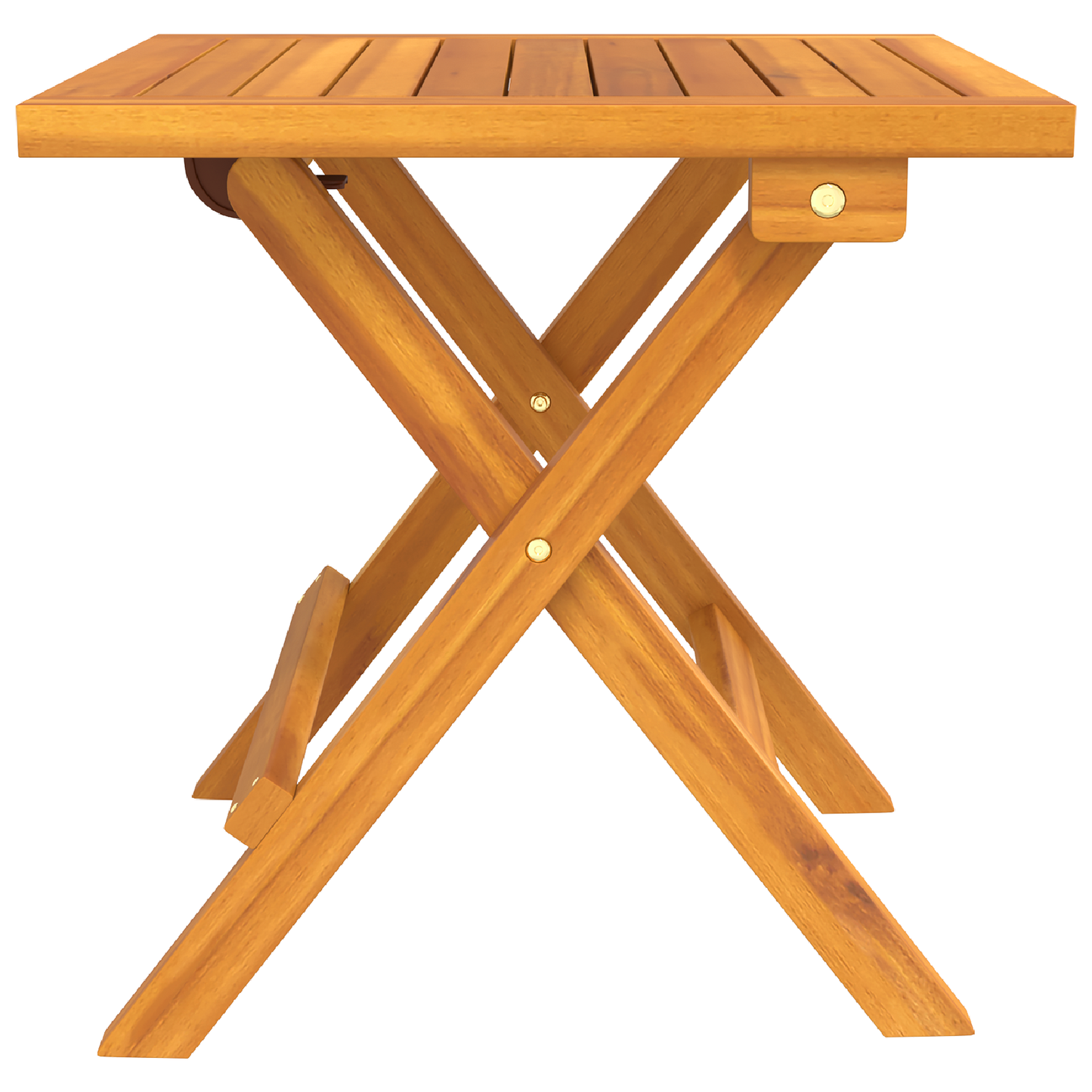 Conjunto de 3 Peças de Espreguiçadeira com Mesa Lateral em Madeira de Acácia