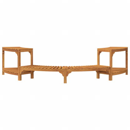 Surround para Hidromassagem Semicircular 272x120.5x55.5 cm Madeira Sólida de Acácia