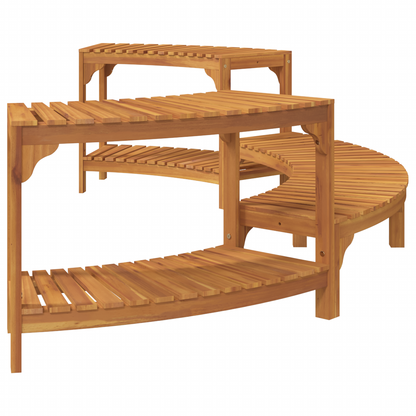 Surround para Hidromassagem Semicircular 272x120.5x55.5 cm Madeira Sólida de Acácia