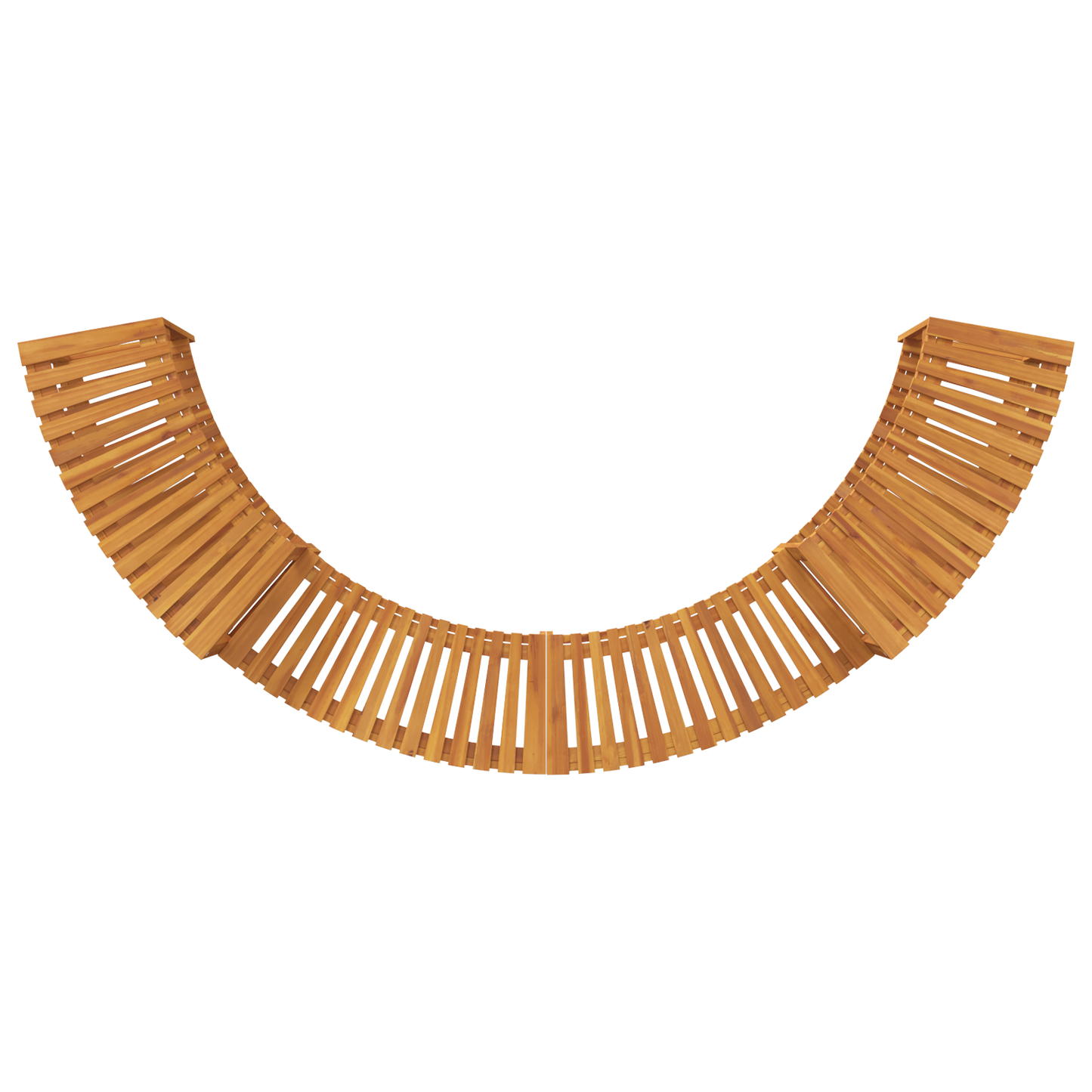 Surround para Hidromassagem Semicircular 272x120.5x55.5 cm Madeira Sólida de Acácia