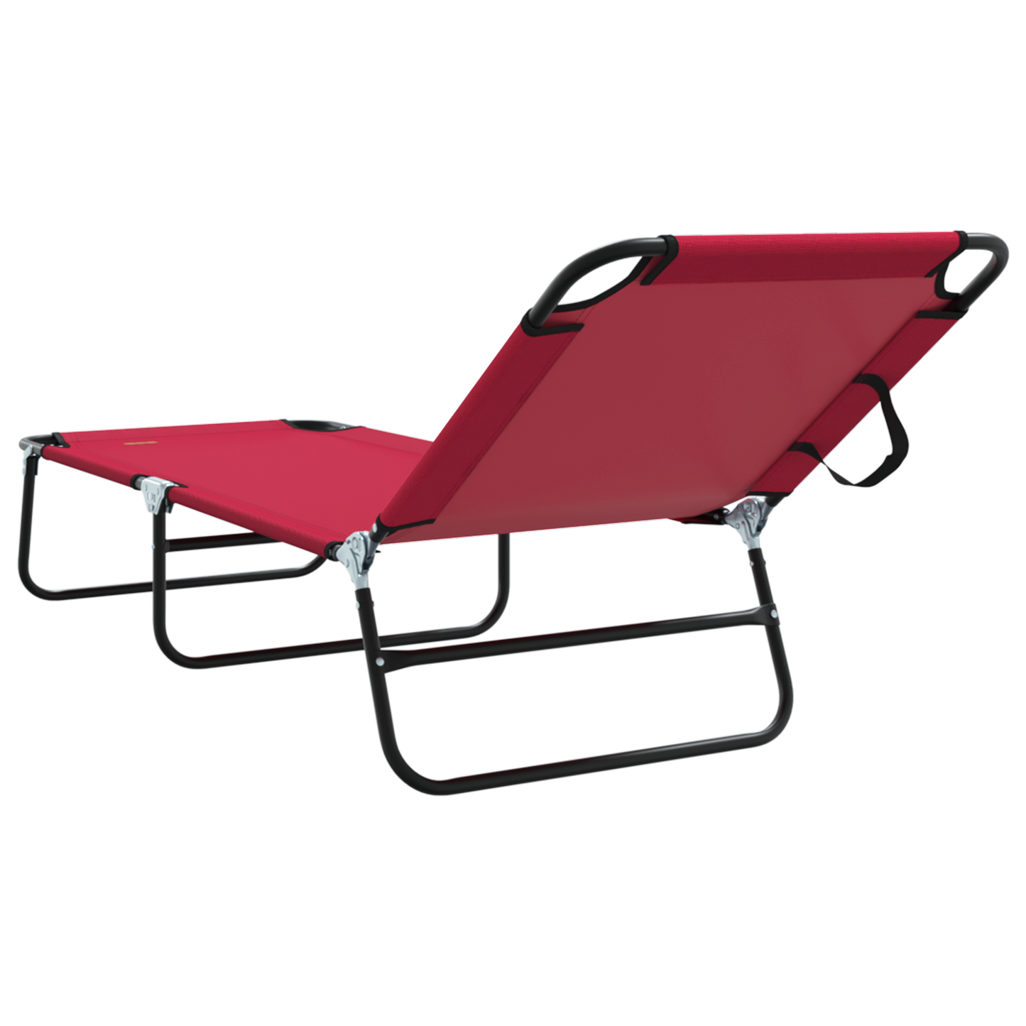 Espreguiçadeira Dobrável 2 pcs Portátil Vermelha Tecido Oxford 600D