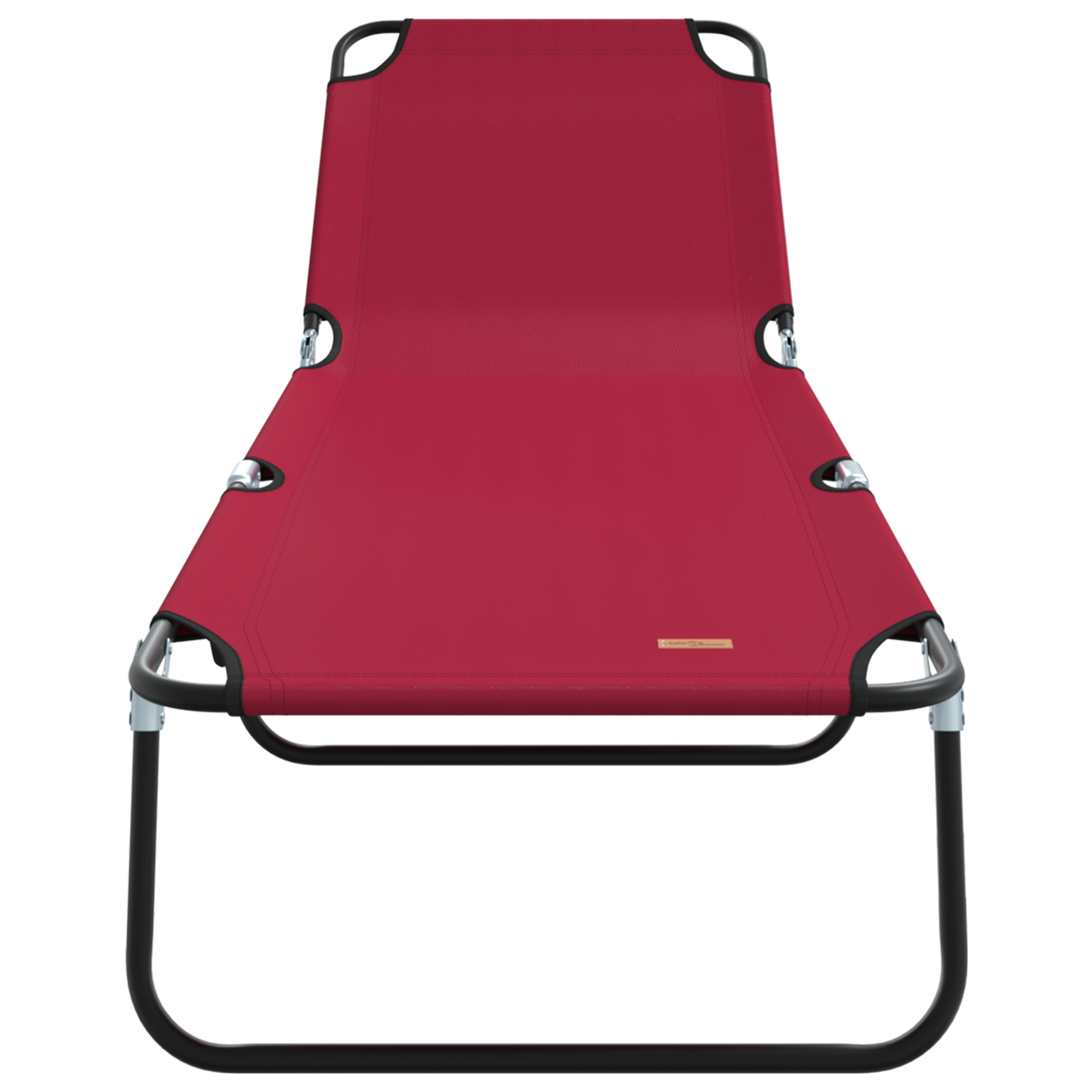 Espreguiçadeira Dobrável 2 pcs Portátil Vermelha Tecido Oxford 600D