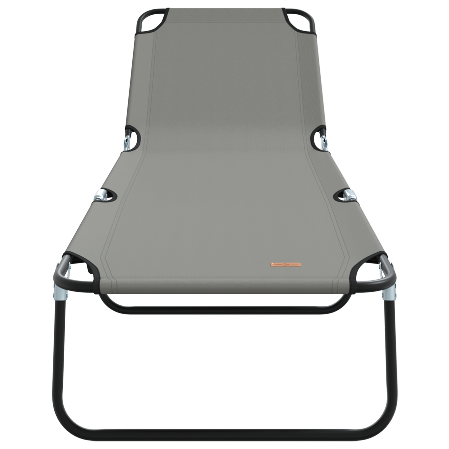 Espreguiçadeira Dobrável 2 pcs Cinza em tecido Oxford 600D