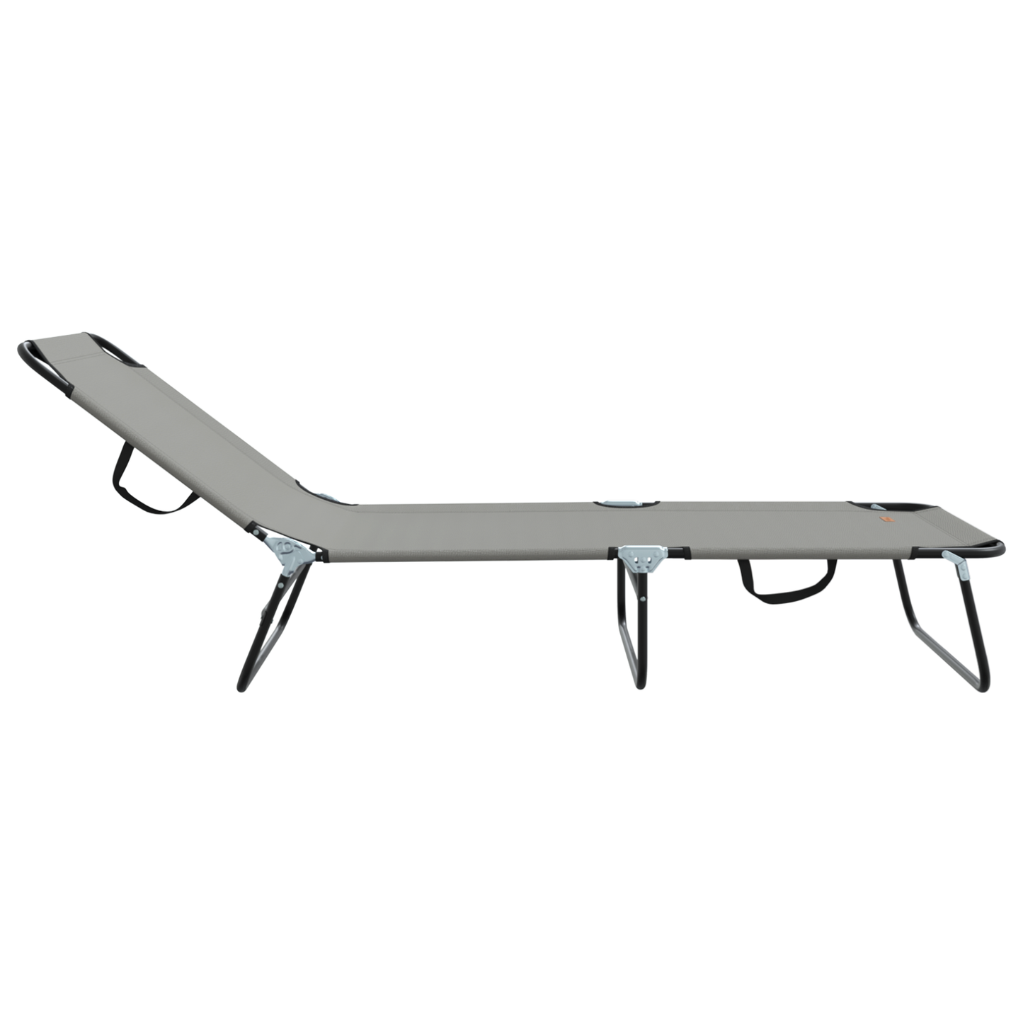 Espreguiçadeira Dobrável 2 pcs Cinza em tecido Oxford 600D