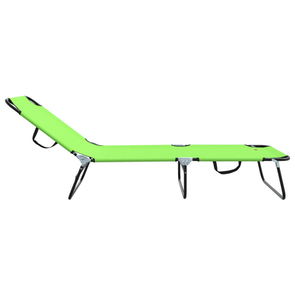 Espreguiçadeira Dobrável 2 pcs Verde Portátil Tecido Oxford 600D