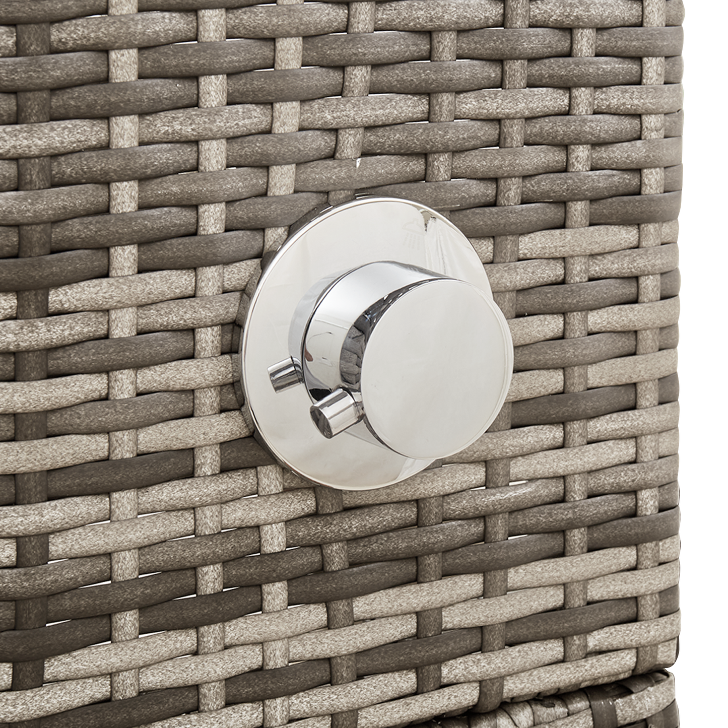 Chuveiro de Jardim Cinzento 60x80x214 cm Rattan Poliéster