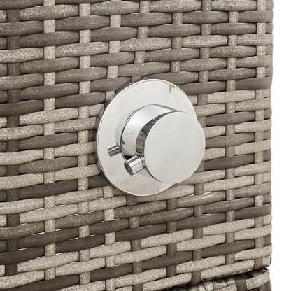 Chuveiro de Jardim Cinzento 60x80x214 cm Rattan Poliéster