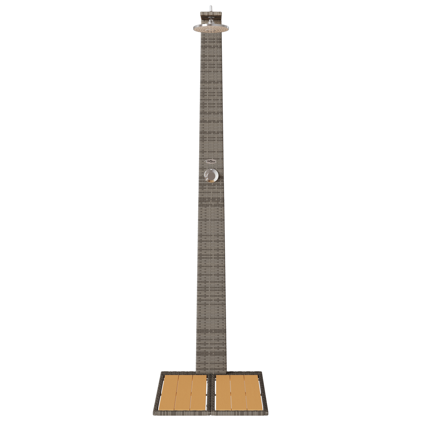 Chuveiro de Jardim Cinzento 60x80x214 cm Rattan Poliéster