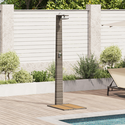Chuveiro de Jardim Cinzento 60x80x214 cm Rattan Poliéster