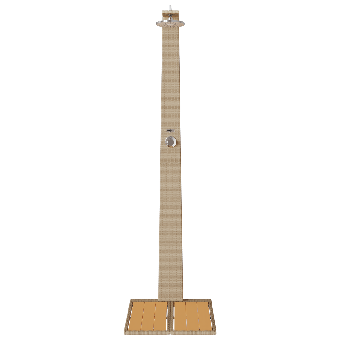 Chuveiro de Jardim Bege 60x80x214 cm Polyrattan