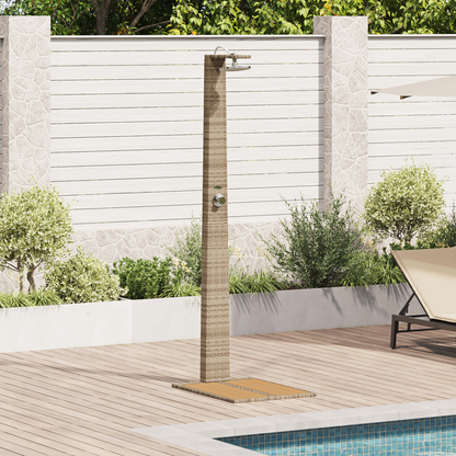Chuveiro de Jardim Bege 60x80x214 cm Polyrattan