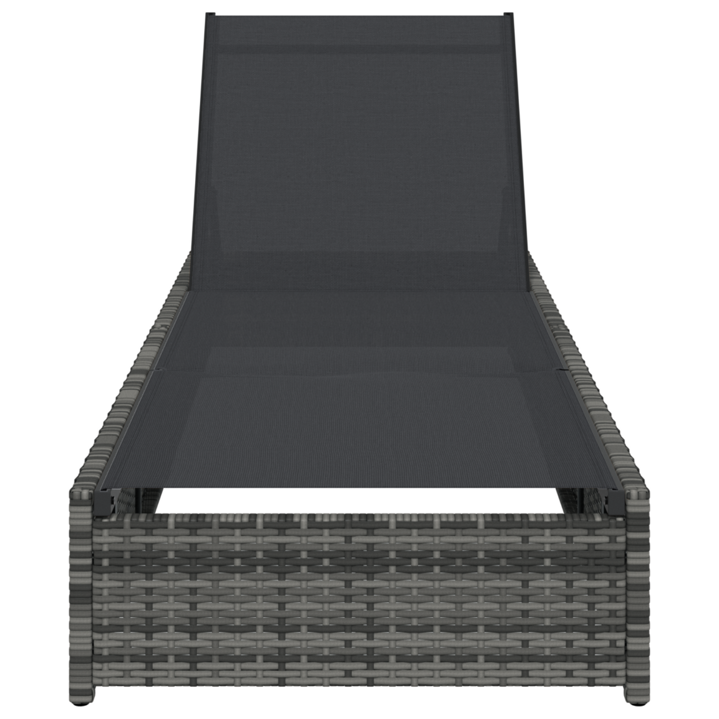 Espreguiçadeira VidaXL Cinza 60x200x27 cm Vime Sintético