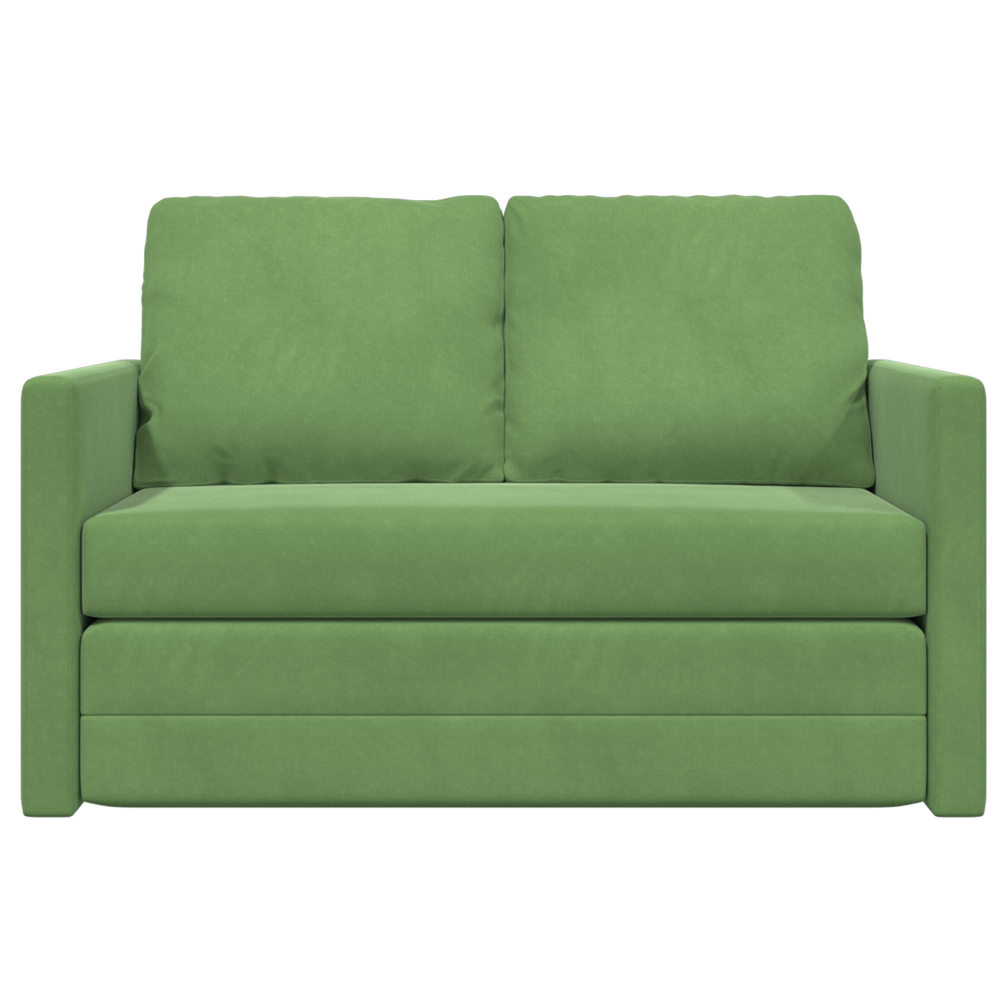 Sofá Loveseat Verde Claro Tecido, Madeira 2 Lugares Sofá Loveseat