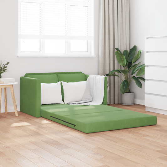 Sofá Loveseat Verde Claro Tecido, Madeira 2 Lugares Sofá Loveseat