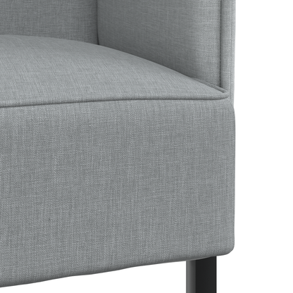 Sofá com Costas Altas Cinza Claro 109x56x121 cm Tecido