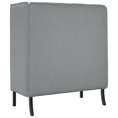 Sofá com Costas Altas Cinza Claro 109x56x121 cm Tecido