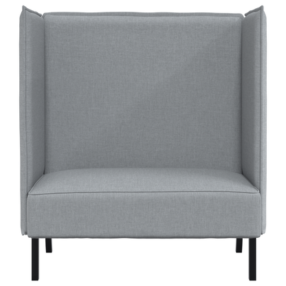Sofá com Costas Altas Cinza Claro 109x56x121 cm Tecido