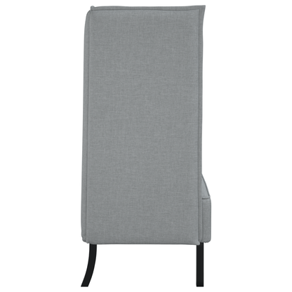 Sofá com Costas Altas Cinza Claro 109x56x121 cm Tecido