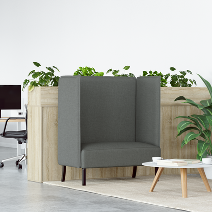 Sofá Highback Cinza Escuro 109x56x121 cm Tecido