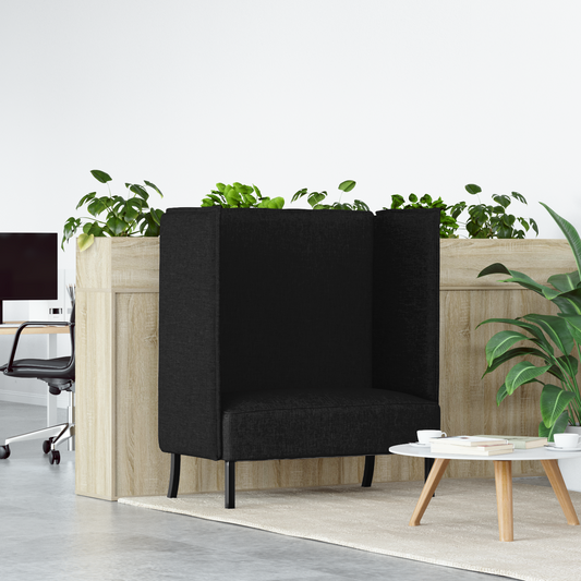 Sofá Alto Preto 109x56x121 cm Tecido