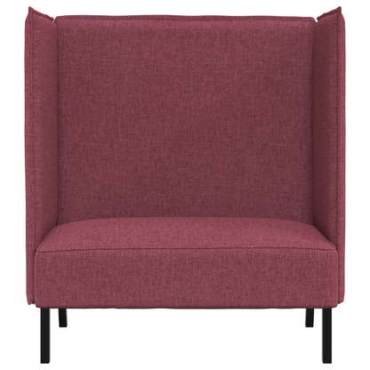 Sofá de Costas Altas Bordô 109x56x121 cm Tecido