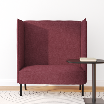 Sofá de Costas Altas Bordô 109x56x121 cm Tecido